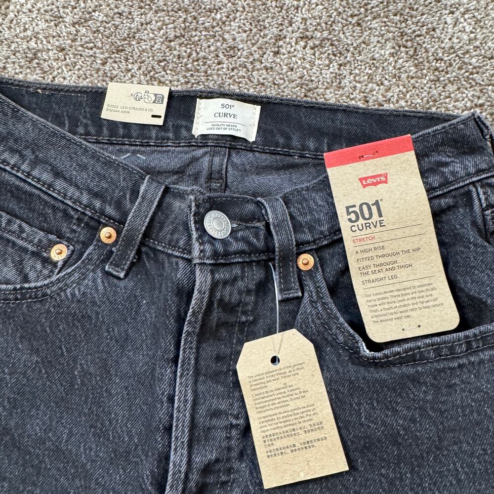 Levi's 501 Curve Jeans Women's Size 27x30 High Rise Casual Comfy Preppy Classic - Picture 5 of 13